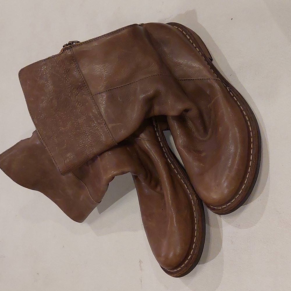 Fiorentini + Baker Ella Brown Zip Cuff Boots